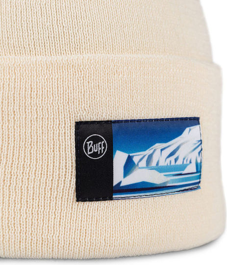 Beanie Unisex Fleece Beanie Knitted in Ecru color