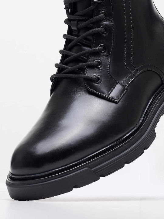 Leather Black Boots Anatomical