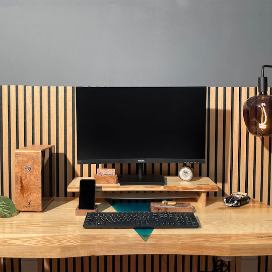 Skymnos Desktop Stand for 2 Monitors up to 27" Brown (MS4120)