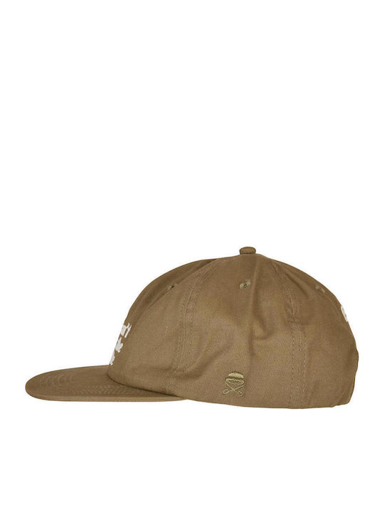 Knock Hustle Strapback Cap Olive Offwhite One