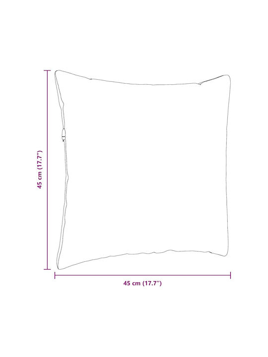 vidaXL Perna De Canapea Albă 45x45cm