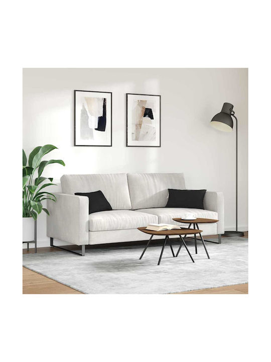 vidaXL Sofa Cushion Black Velvet-Black Metal 2pcs 30x50cm.