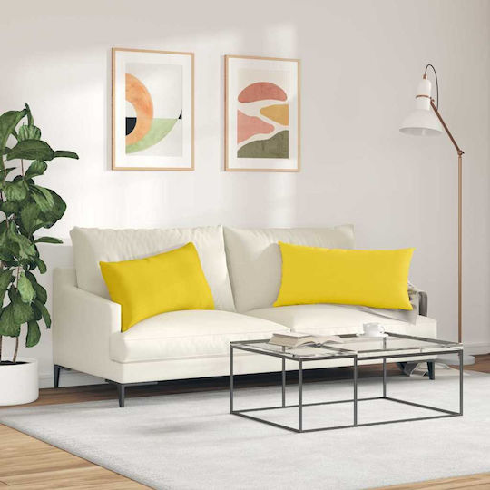 vidaXL Perna Galbenă 2 Bucăți 40x80 cm vidaXL Perna Galbenă 2 Bucăți 40x80 cm