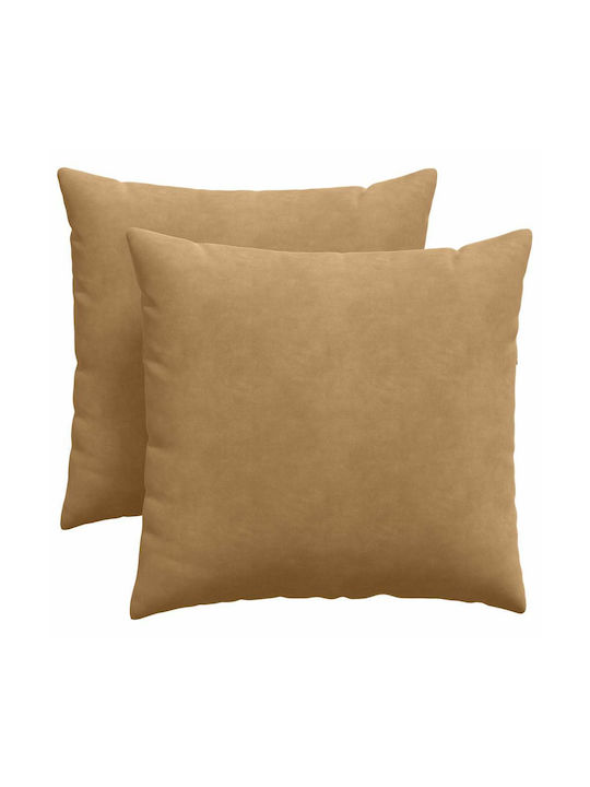 vidaXL Perna De Canapea Din Catifea Maro 45x45cm