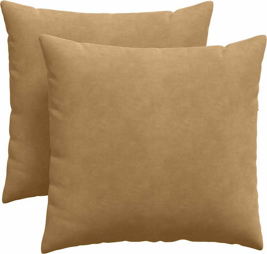 vidaXL Velvet Brown Sofa Cushion 45x45cm