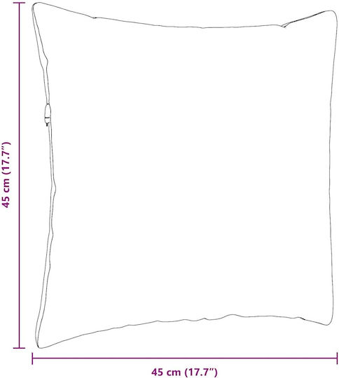 vidaXL Velvet Brown Sofa Cushion 45x45cm