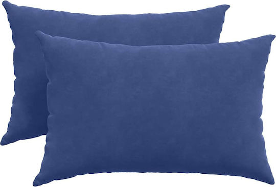 vidaXL Velvet Blue Sofa Cushion Police 40x60cm