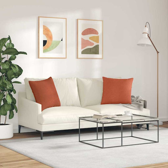 vidaXL Μαξιλάρι Κόκκινο Πορτοκαλί 2τμχ 50x50εκ. vidaXL Μαξιλάρι Κόκκινο Πορτοκαλί 2τμχ 50x50εκ.