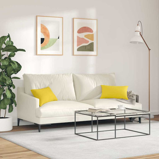 vidaXL Perna Galbenă 2 Bucăți 30x50 cm vidaXL Perna Galbenă 2 Bucăți 30x50 cm