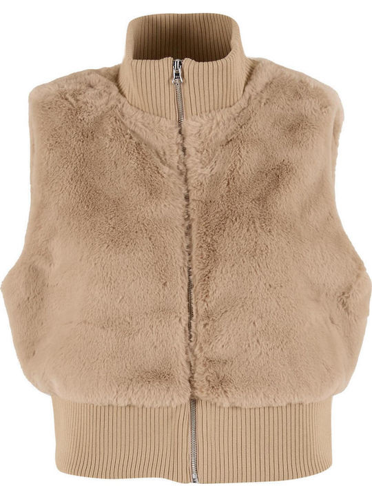 Women's Sleeveless Short Fur Wetsand