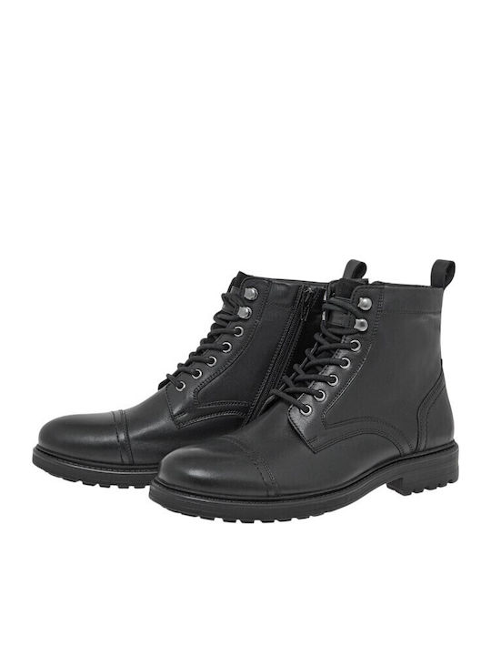 Leather Black Boots Anatomical