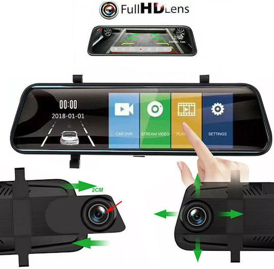 PerVoi 4K Mirror Car DVR, 10.1" Display