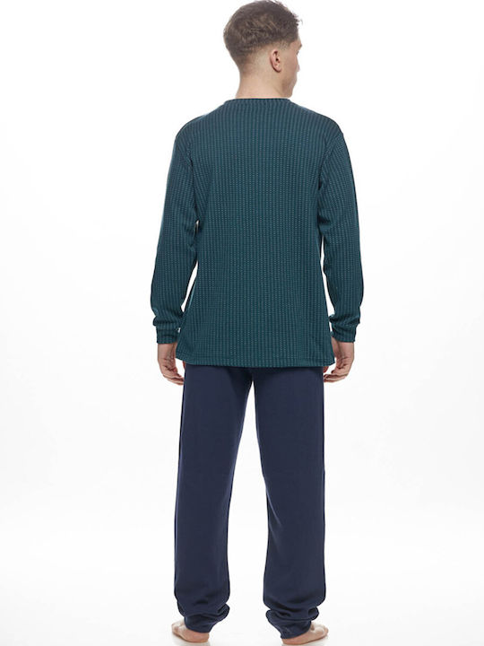 Galaxy Men's Winter Pajamas Set Green