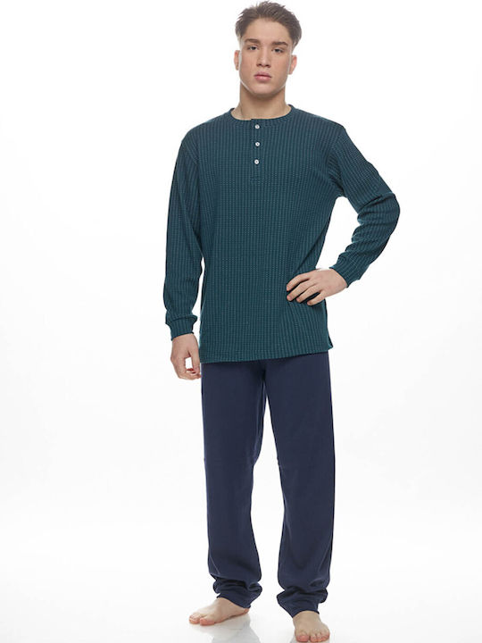 Galaxy Men's Winter Pajamas Set Green