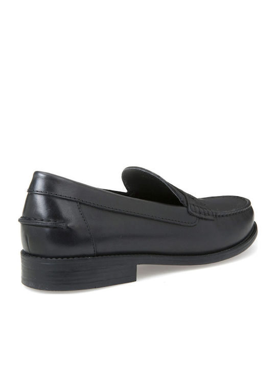 New Damon B Men's Leather Loafers Black