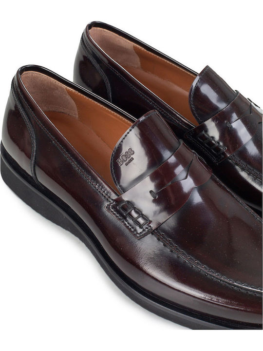 Δερμάτινα Ανδρικά Loafers σε Μπορντό Χρώμα