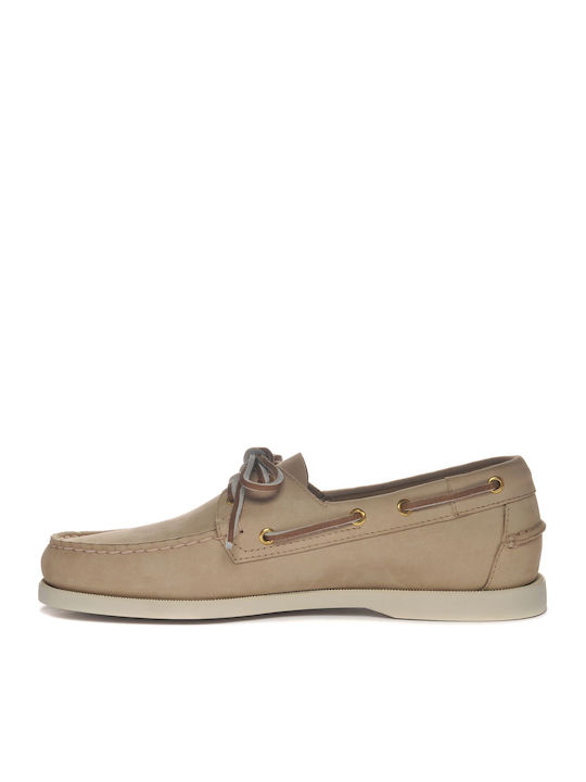 Portland Men's Boat Shoes Beige