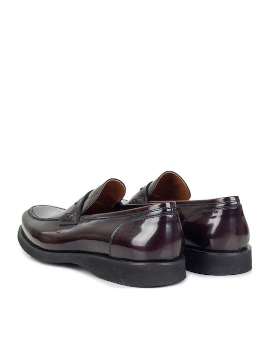 Δερμάτινα Ανδρικά Loafers σε Μπορντό Χρώμα