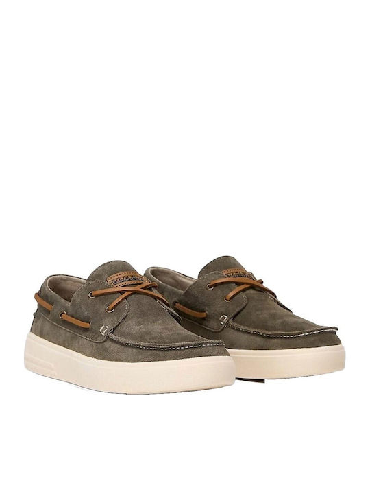 Men's Leather Moccasins Green