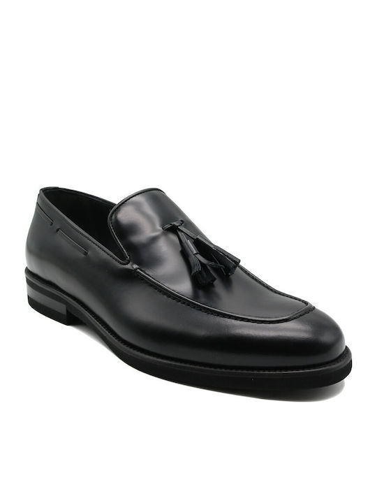 Δερμάτινα Ανδρικά Loafers σε Μαύρο Χρώμα