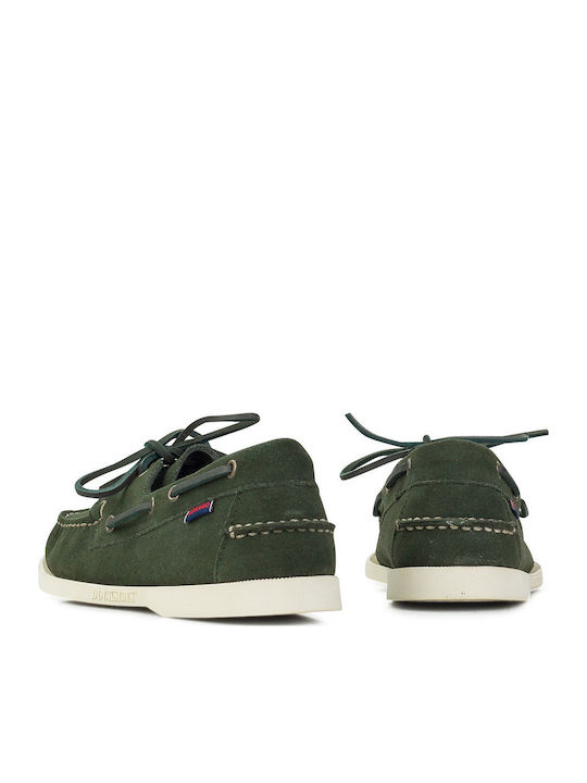 Portland Docksides Men's Suede Boat Shoes Green