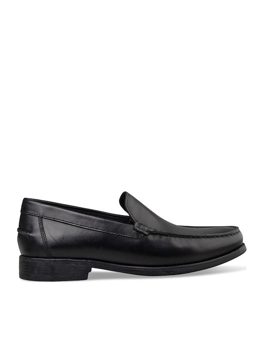 New Damon A Men's Leather Loafers Black