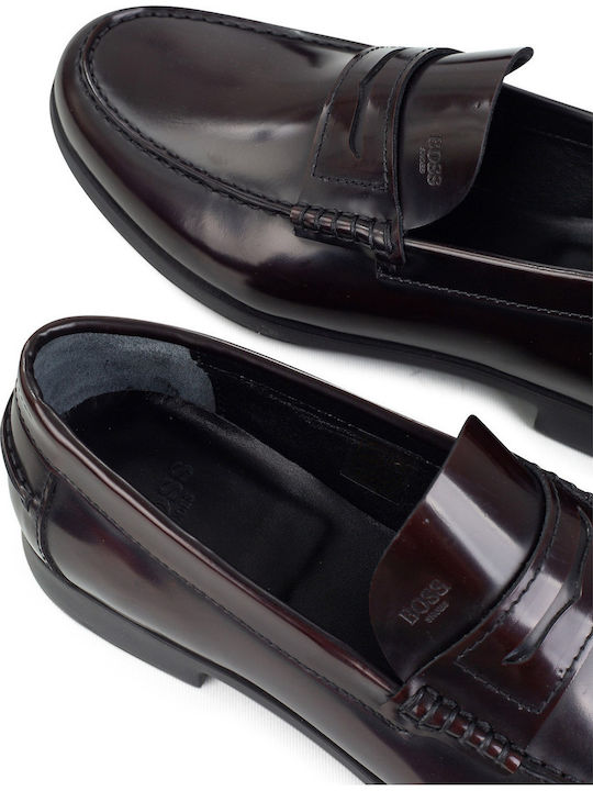 Men's Leather Loafers Burgundy