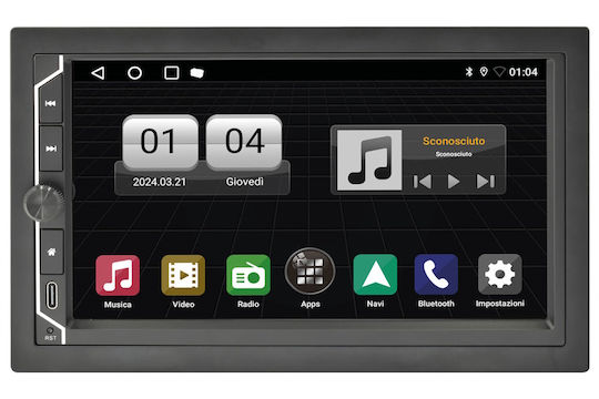 Phonocar Автомобилна Аудио Система (Блутут/USB/WiFi/GPS/Apple-Carplay/Android-Auto) с Тъчскрийн 6.75"