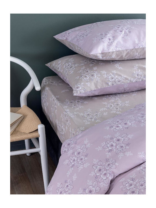 Palamaiki Sheet Sets Double 200x260cm. FL6281 Purple 4pcs