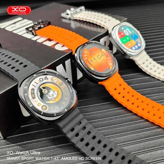 XO Watch Ultra с Пулсомер (Бял)
