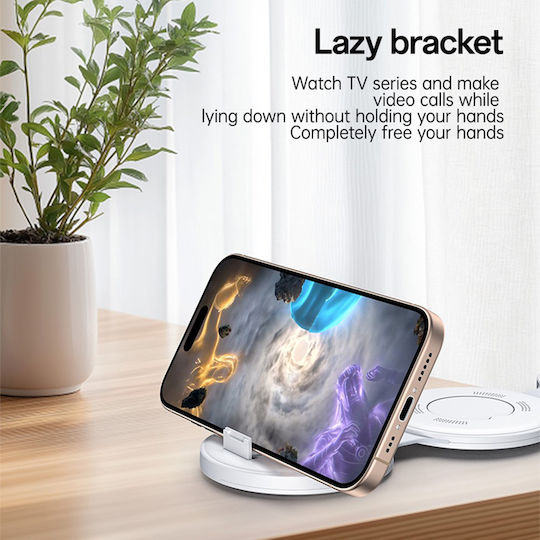 Yesido Kabelloses Ladegerät (Qi Pad) 15W Weißs (DS29)
