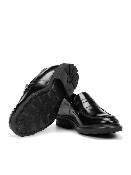 Belgas Sierra Men's Leather Loafers Black