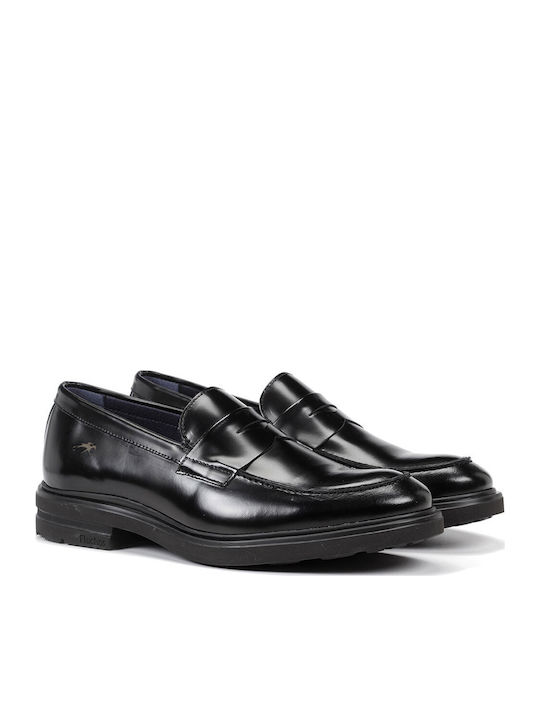 Belgas Sierra Men's Leather Loafers Black