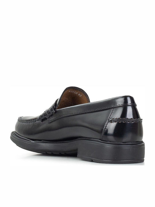 Δερμάτινα Ανδρικά Loafers σε Μαύρο Χρώμα