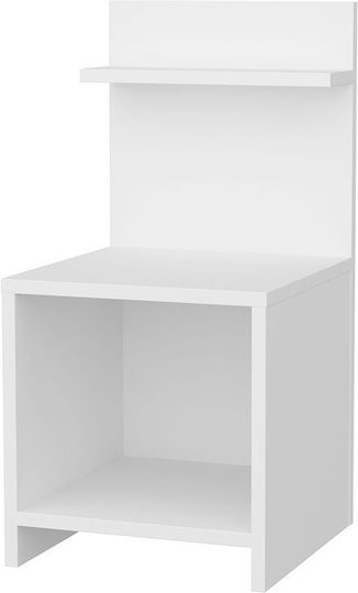 Κομοδίνο Ulman Ξύλινο Λευκό 35x37x72cm