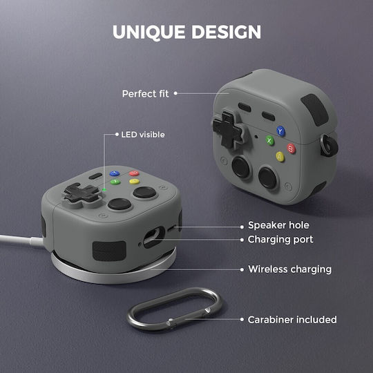 AHAstyle Case Silicone in Gray color for Apple AirPods 4