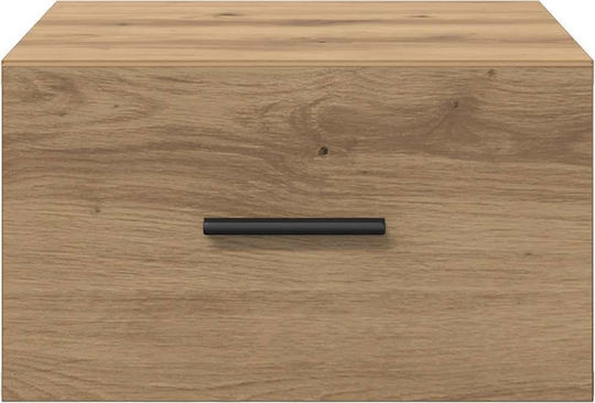vidaXL Bedside Tables Wooden with Metal Legs Processed Wood 2 Pieces 35x35x20cm