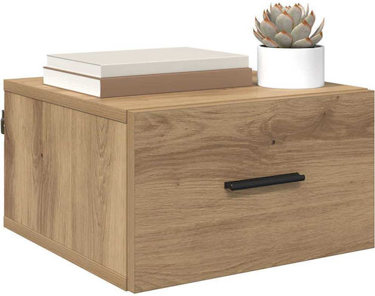 vidaXL Bedside Tables Wooden with Metal Legs Processed Wood 2 Pieces 35x35x20cm