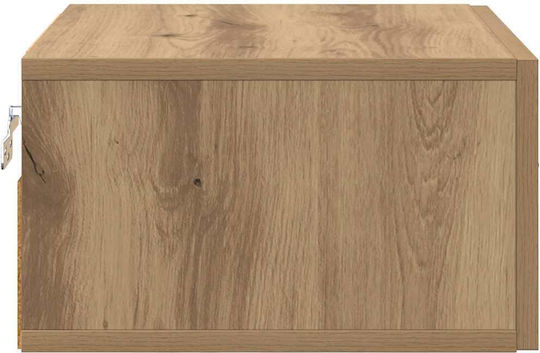 vidaXL Bedside Tables Wooden with Metal Legs Processed Wood 2 Pieces 35x35x20cm