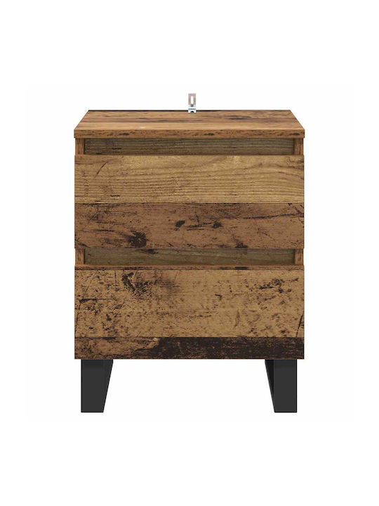 Wooden Bedside Table Processed Wood 40x35x50cm