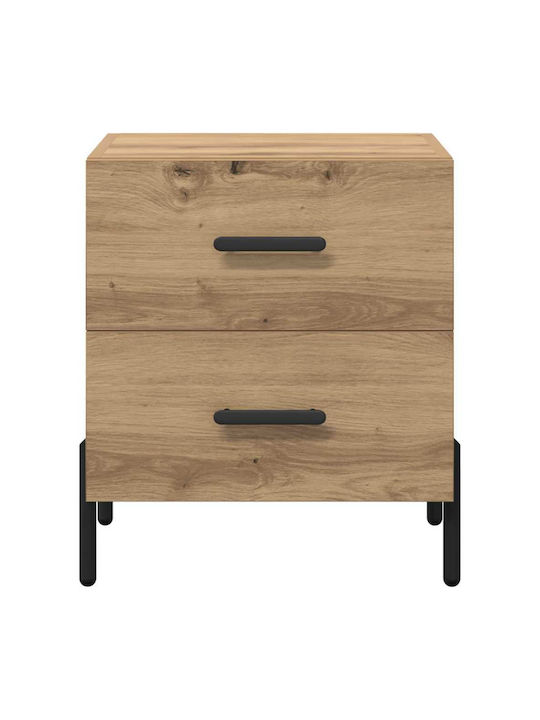 Vidaxl Κομοδίνο Artisan Δρυς 40x35x47.5cm Επεξεργασμένο Ξύλο 1 Τεμ