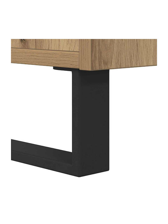 Wooden Brown Oak Bedside Table 40x35x47.5cm