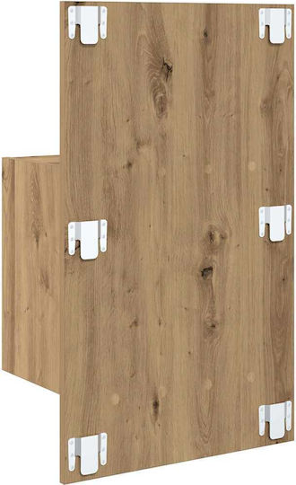 Nachttische Brown Oak 2Stück 48.5x32.5x80cm