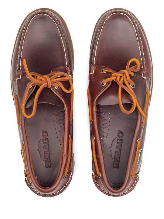 Ranger Waxy Δερμάτινα Ανδρικά Boat Shoes σε Καφέ Χρώμα
