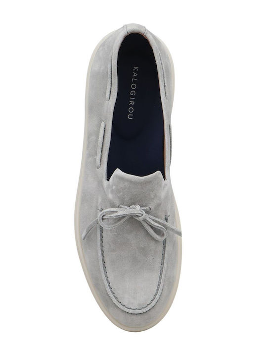 Suede Ανδρικά Loafers σε Γκρι Χρώμα