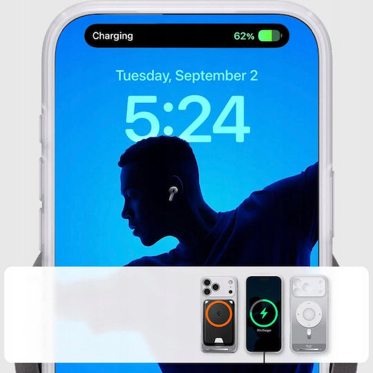 Spigen Ultra Hybrid Mag Classic Umschlag Rückseite Silikon / Kunststoff Silber (iPhone 17 Pro)