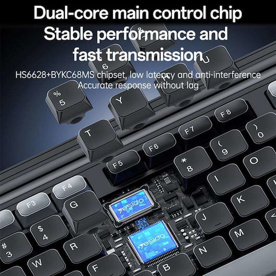 Yesido KB43 Drahtlos Set Gaming Tastatur & Maus (Englisch US)
