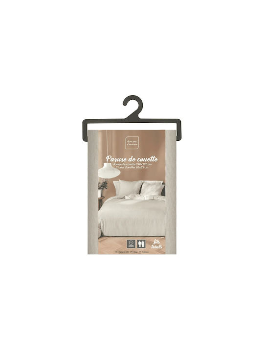 Douceur d'Intérieur Duvet Cover Set Queen with 2 Pillowcases 220x240 Azura Beige