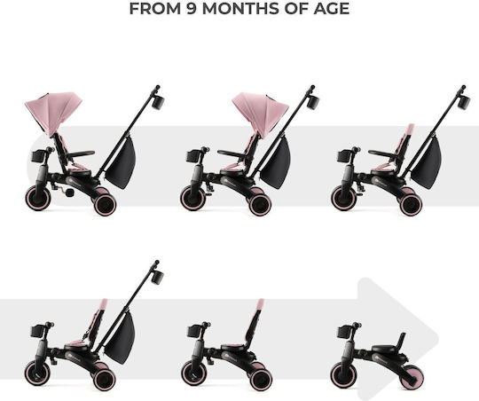Kinderkraft Jazz 2 Tricicletă Pliabilă și Transformabilă 5 în 1 pentru 9 Luni Roz