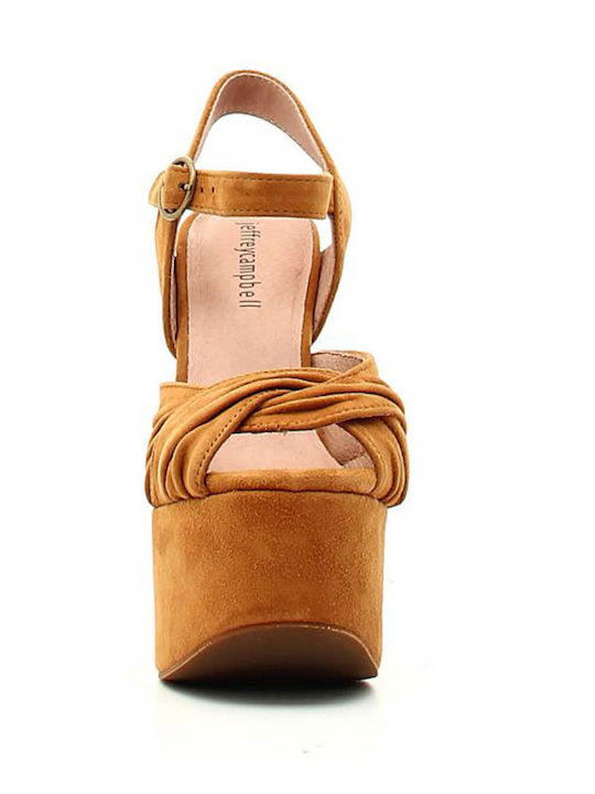 Fabric Sandals Tabac Brown